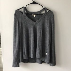 Open shoulder sweater